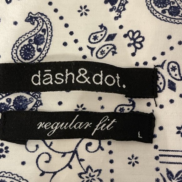 Mens‎ Dash & Dot BUTTON DOWN DRESS SHIRT, Regular Fit, XL - Picture 2 of 15